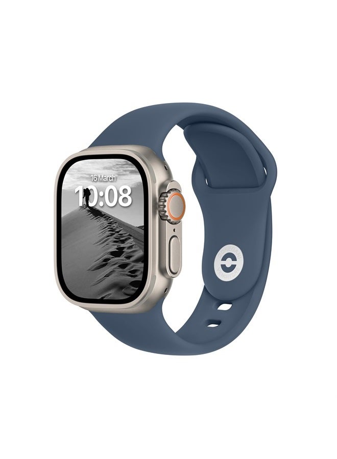 Compare Compatible with Apple Watch Band Ultra Se 49mm 45mm 44mm 42mm Men Women Series 8 7 6 5 4 3 2 1 in color Abyss Blue｜Sport Bands Silicone Bracelet Strap at KSA Price