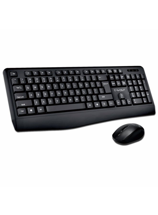 Compare TWOLF TF100 wireless keyboard and mouse set, fullsize 104 key, scissor foot structure+ergonomic layout, made of ABS material, anti slip and wearresistant at KSA Price