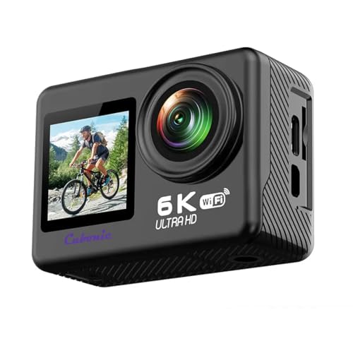 Compare Cubonic 6K Dual Display Sports Waterproof 30m Camera| 50MP Ultra HD Photo |Touchscreen|170° Wide Angle Lens | EIS Stabilization | WiFi Connectivity | Remote | Upto 128GB SD Card Support Vlogging at KSA Price
