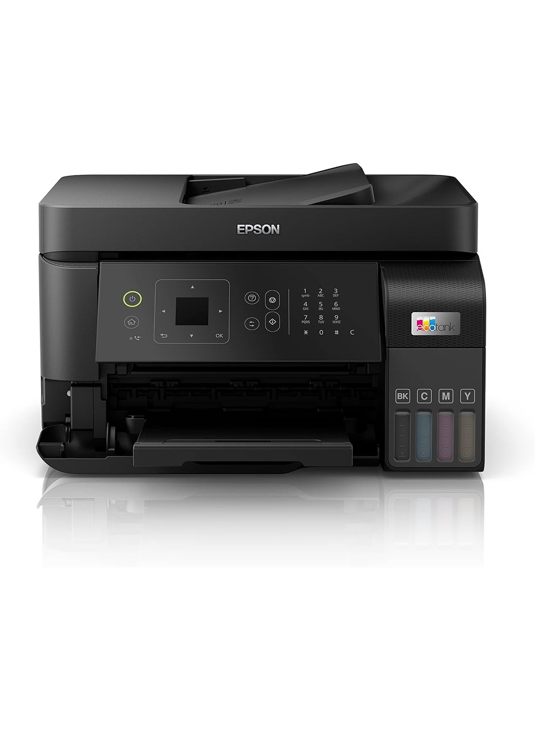Compare EcoTank L5590 Office Ink Tank, HighSpeed A4 Colour 4in1 Printer With ADF, WiFi Direct And Ethernet SmartApp Conectivity Black at KSA Price