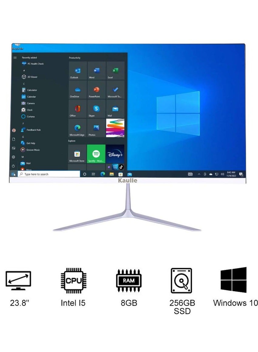 Compare Desktop Computer All In One Pc 24 Inch All In One Desktop,Intel Core I5 3320M Processor,8 GB Ram,256 GB Ssd,With Keyboard And Mouse Bluetooth 4.2 And Windows 10 Pro All In One Desktop Computer  at KSA Price