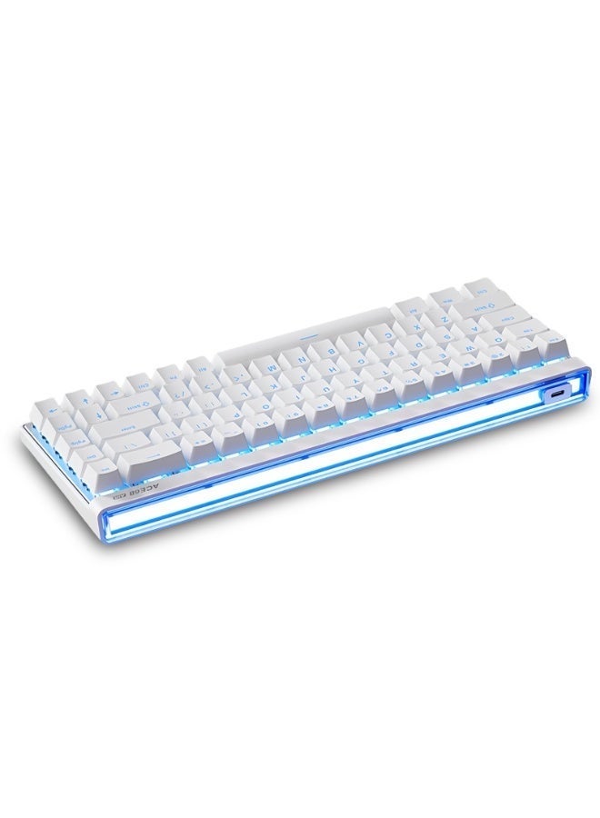 Compare ACE68 Air Magnetic Switch Gaming Keyboard, 65% Rapid Trigger Hall Effect Wired Mechanical Keyboard with Adjustable Actuation RGB Light Box HotSwap Gasket Snap Tap, 8K Hz Polling Rate for PCMac at KSA Price
