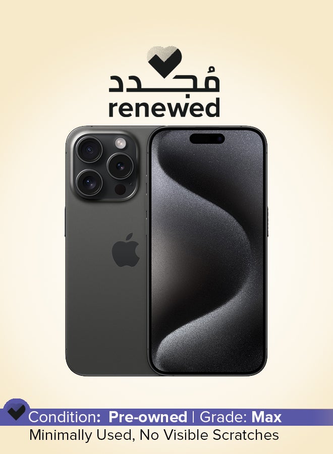 Compare Renewed  iPhone 15 Pro 256GB Black Titanium 5G With Facetime at KSA Price