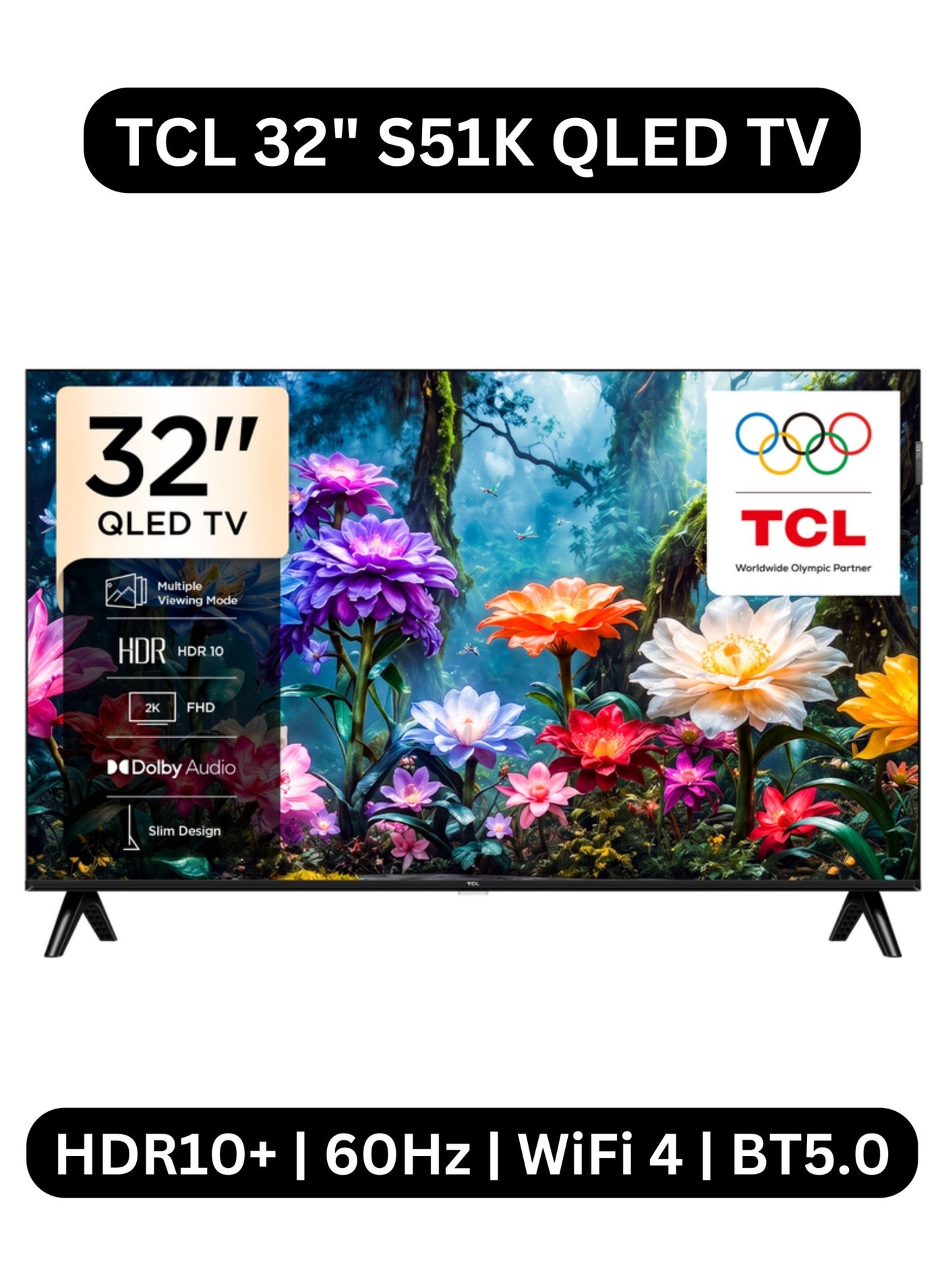 32-Inch S51K 2K QLED Smart TV (2026 International…
