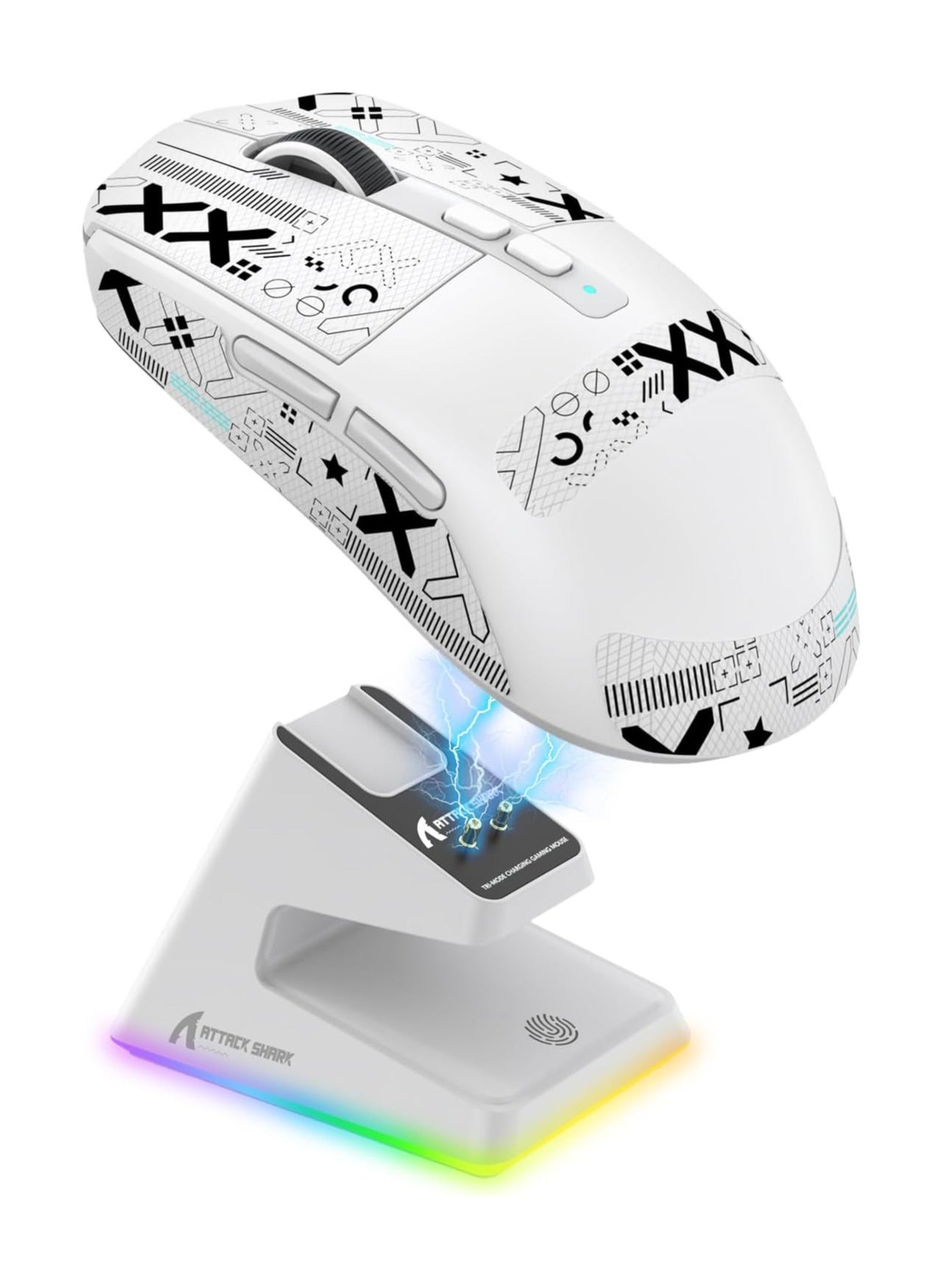 Compare ATTACK SHARK X6 Wireless Gaming Mouse | UltraLight 49g Superlight Esports Mouse | 26000 DPI Optical Sensor | 2.4GHz Wireless, Bluetooth 5.2 & Wired | Magnetic Charging Dock | RGB Lights | Ergonomic Grip | PCMa at KSA Price