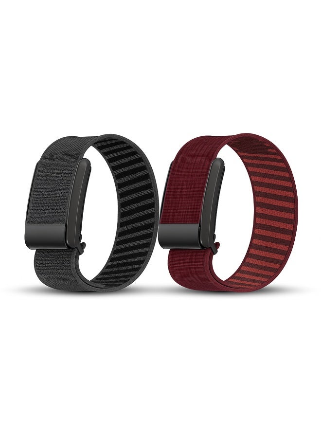 (Pack of 2) Nylon Sport Loop Wristbands Compatible…
