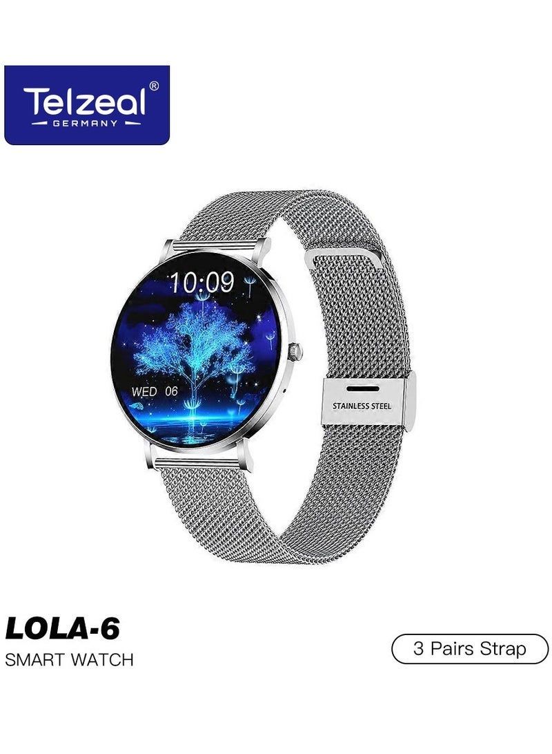 Telzeal LOLA-6 Ultra-Slim Round Smartwatch for Ladies…