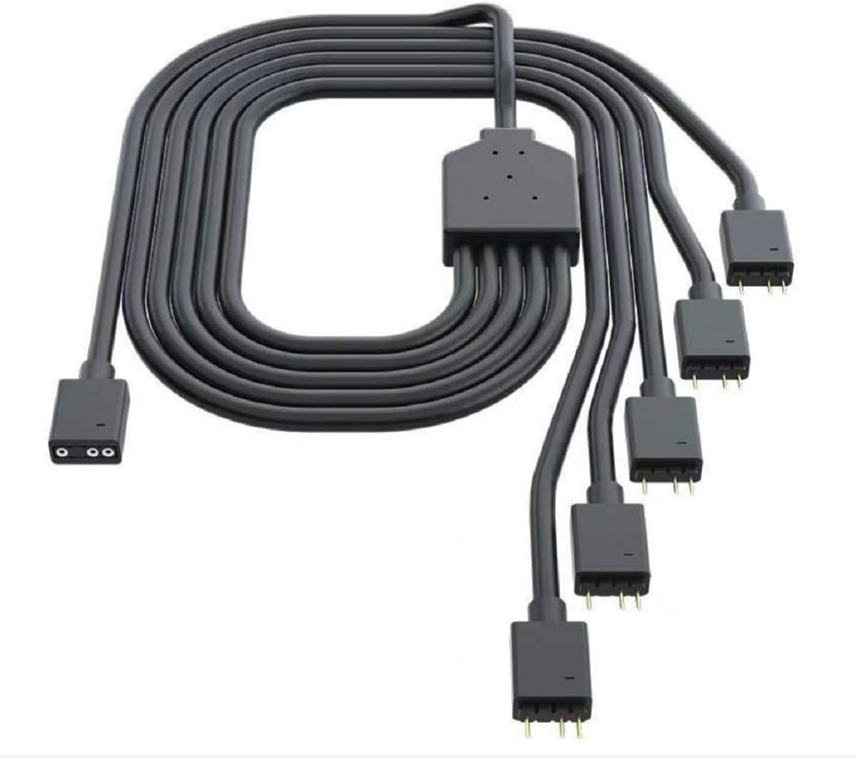 Compare 1to5 ARGB Splitter Cable, ARGB Cable, 5V 3 Pin Addressable RGB Extension Cable ARGB LED Sync Cable for MasterFanMasterLiquid ARGB Series Support, 1.6ft50cm 1 Pack at KSA Price
