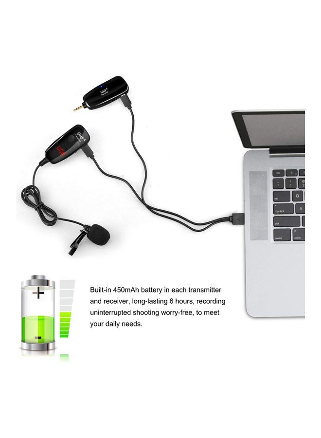 UHF Lavalier Lapel Wireless Microphone V9421-4_P…