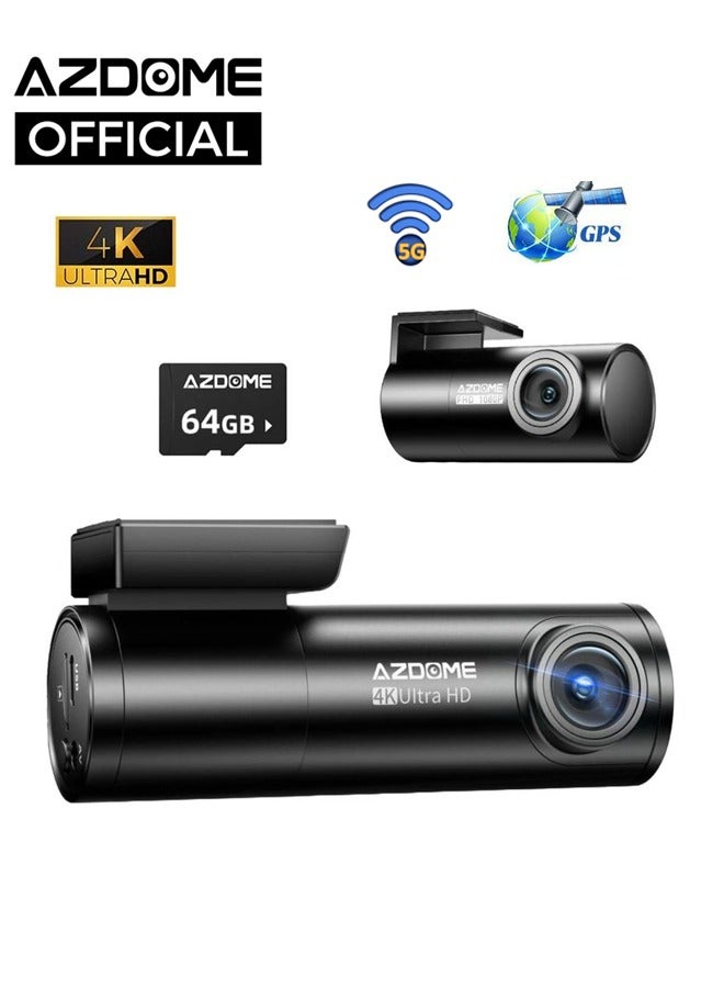 Compare M300S 4k Front and Rear Dashcam with 64GB TF Card Voice Control , Night Vision Built in Super Capacitor with Free Application at KSA Price