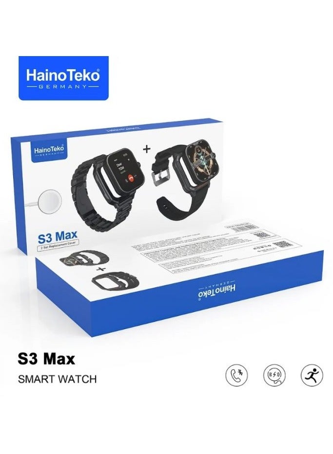 S3 Max Smart Watch With 2 Set Strap Dial…