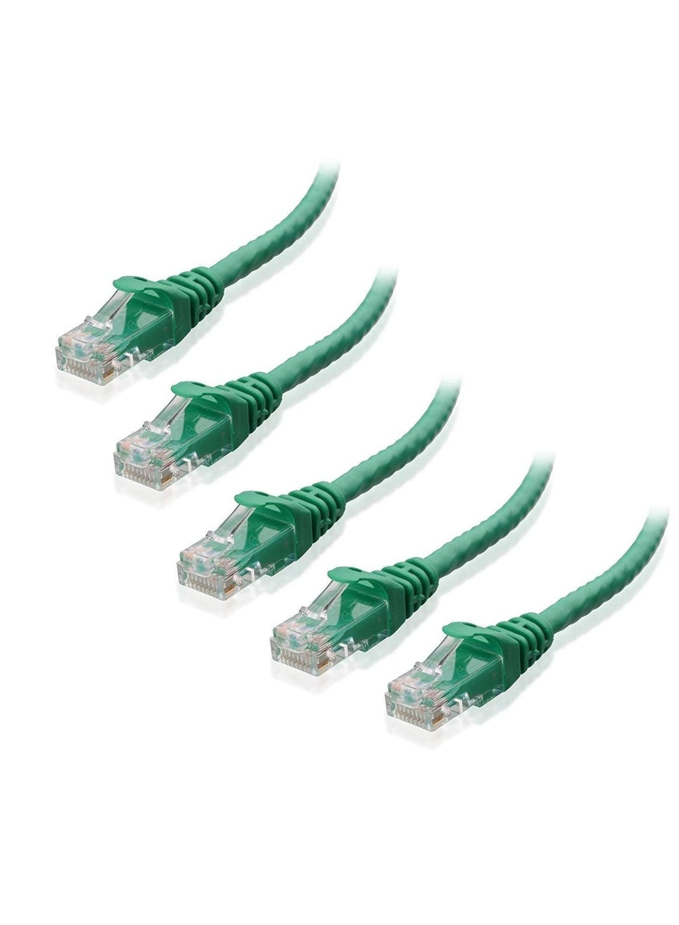 Compare 5 Pack Snagless 0.5M Short Cat6 Ethernet Cable Computer LAN Network Cord full copper Green at KSA Price