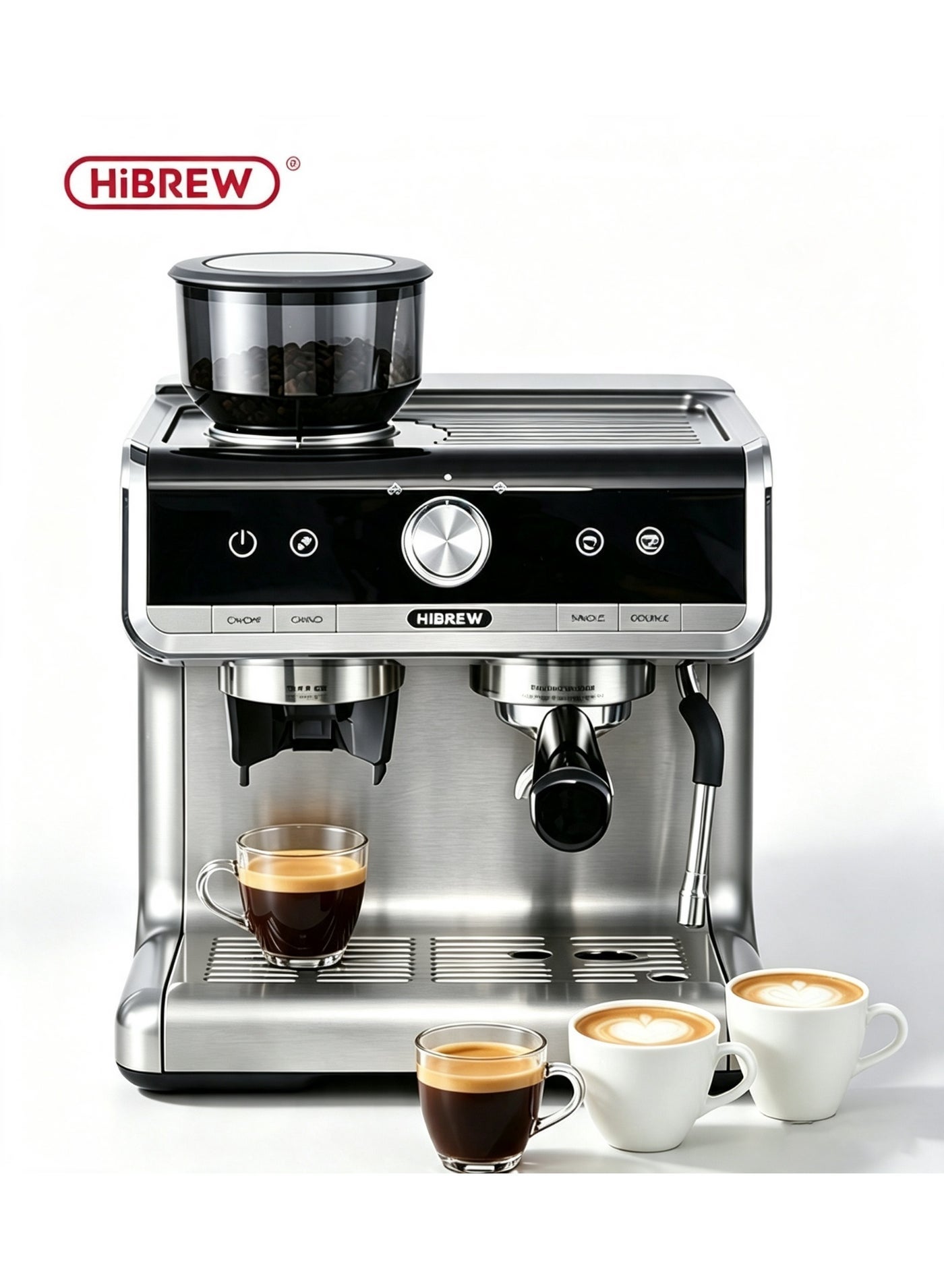 HiBREW Semi-automatic Espresso Coffee with grinder,…