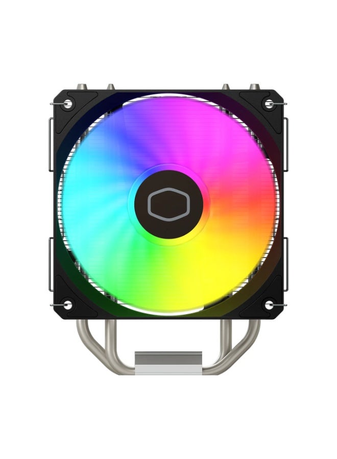 Compare Hyper 212 Spectrum V3 ARGB CPU Air Cooler, 4 Direct Contact NickelPlated Heat Pipes, 120mm ARGB PWM Fan 650â??1750 RPM, 71.9 CFM, 27.2 dBA, Universal Mount for Intel LGA17001200115x & AMD AM5AM4, 152mm Height, Easy Installation | RRS4NA17PAR at KSA Price