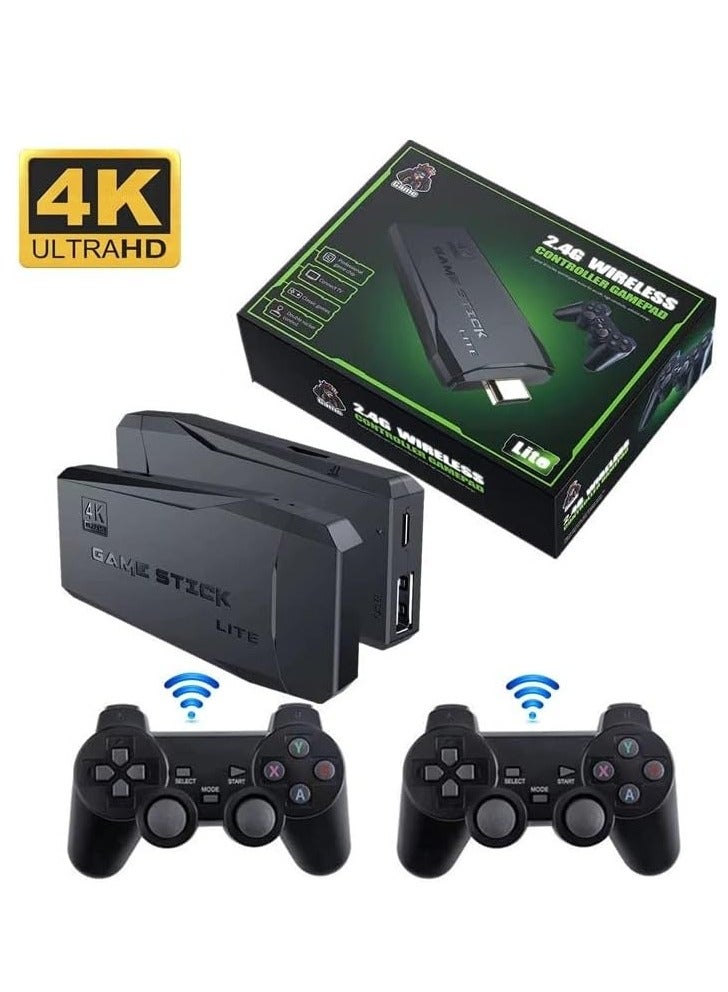 Compare Wireless Retro Game Console Plug and Play Video Game Stick Built in 10000+ Games,9 Classic Emulators 4K High Definition HDMI Output for TV with Dual 2.4G Wireless Controllers 64G at KSA Price