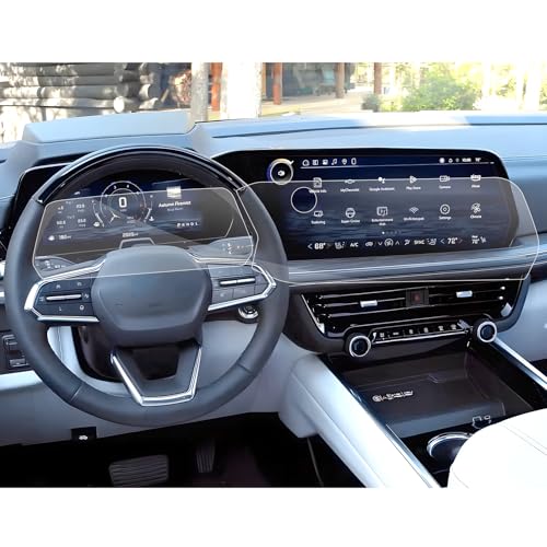 Compare SXCY UPDATED 4PCS for 2025 Chevy Tahoe Suburban Screen Protector GPS 17.7 in+Dash 11 in 2025 Tahoe Navigation+Instrument Screen Protector at KSA Price