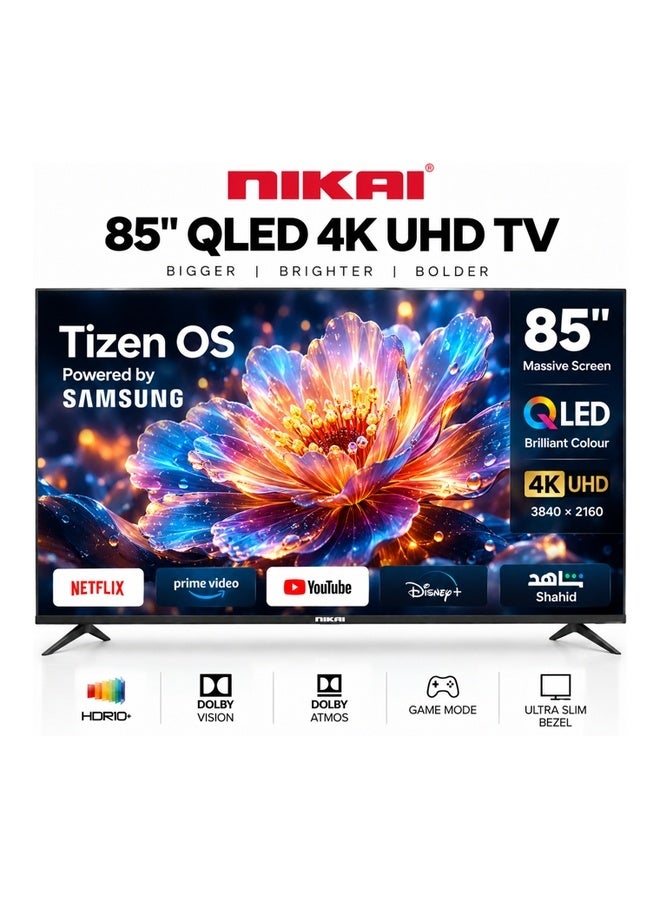 NIKAI 85 Inch QLED 4K UHD Smart TV with…