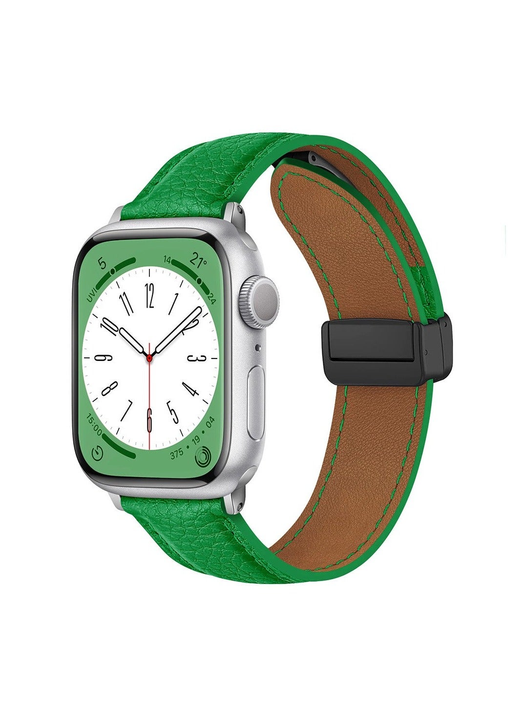 Green Leather Classic Strap with Magnetic Buckle for…