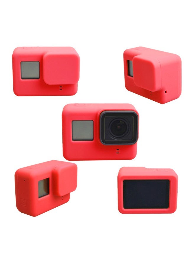 Compare Gopro Hero567 Blacksh Camera Lens Cover Silicone Cover Frame Protective Case Accessory SetColor:Red Bare Metal Cover + Cover + Pearlescent Bag at KSA Price