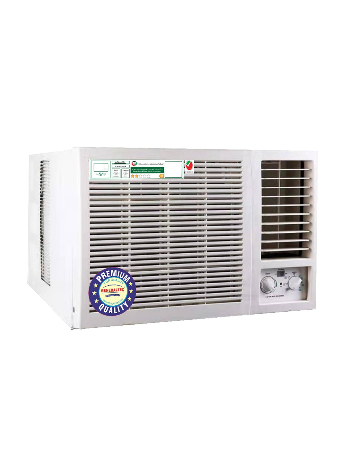 Compare Generaltec 1.5 Ton Window Air Conditioner – T3 Rotary Compressor, Turbo Cooling, Golden Fin, Low Noise, High Density Filter, Energy Efficient Window AC | Model GWAC18R4 | 1 Year Warranty & 5 Years Compressor at KSA Price