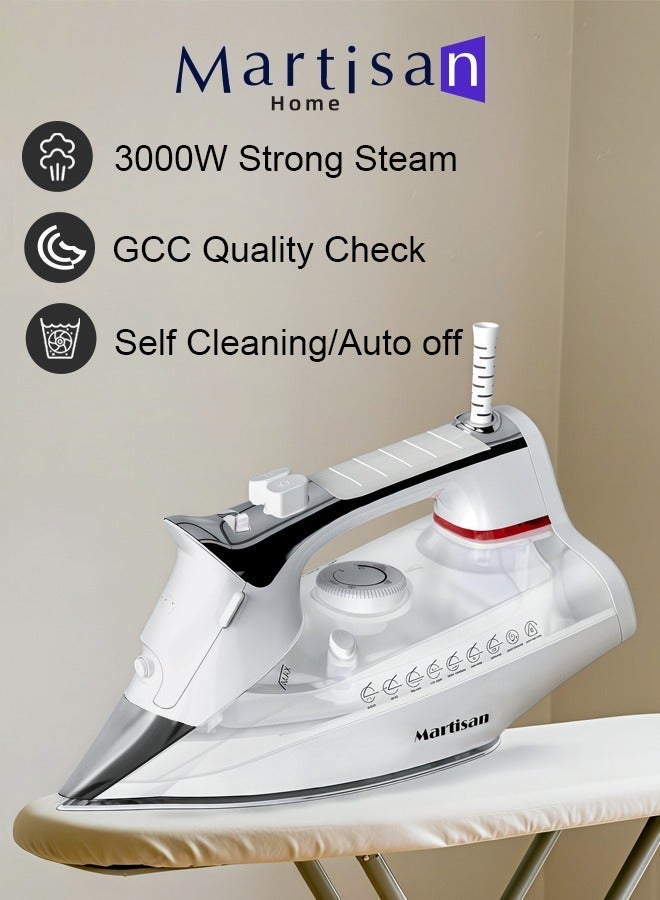 Powerful 3000W Steam Iron, Nano Ceramic Soleplate,…
