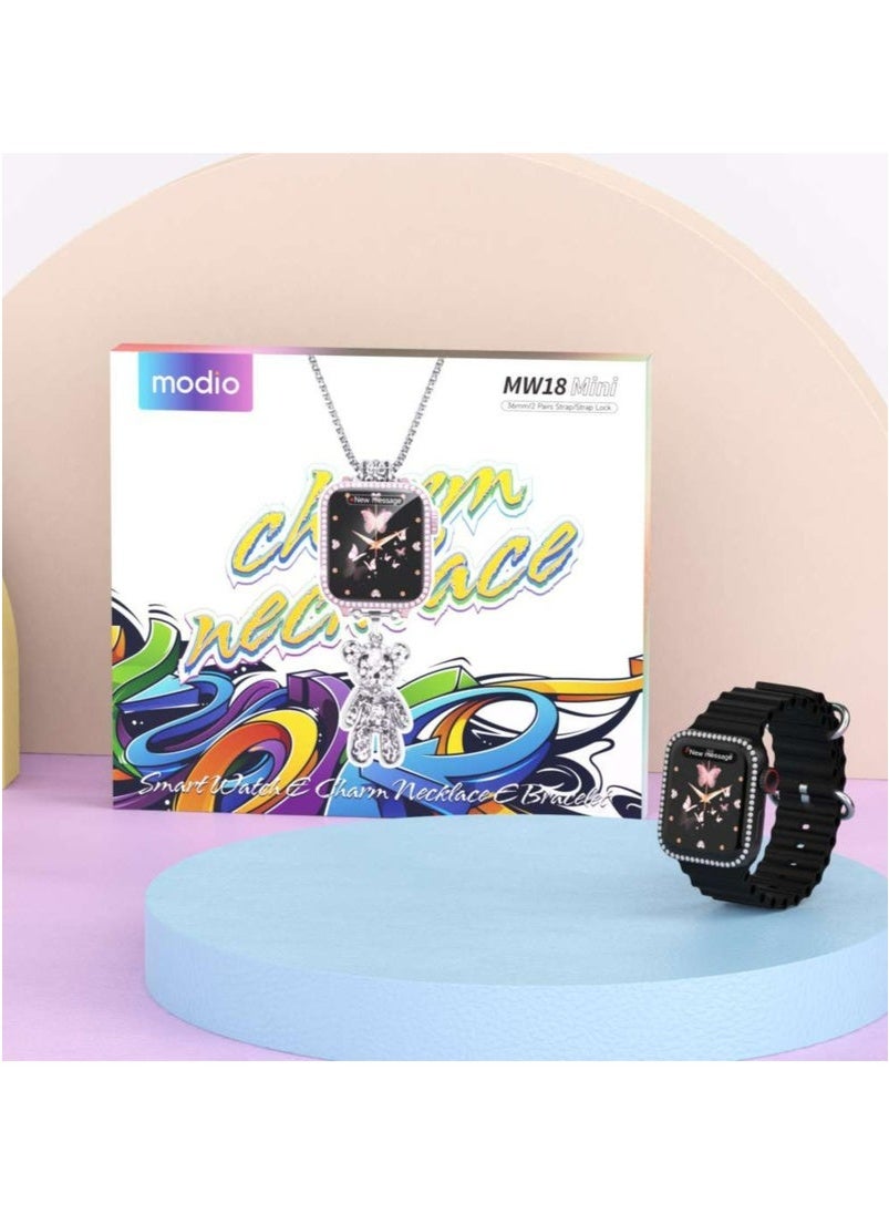 MW18 Mini Smart Watch with 36mm HD Touch Display,…
