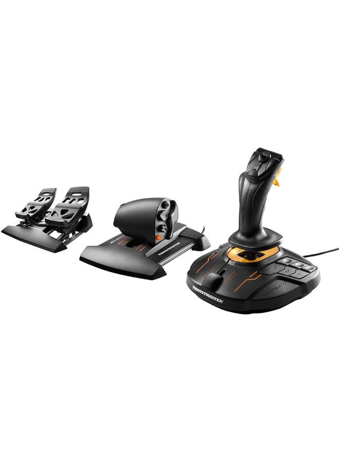 Compare T16000M FCS Flight Pack  Complete Flight Control System with Joystick, Throttle, and Rudder Pedals, Featuring H.E.A.R.T HallEffect AccuRate Technology for PC at KSA Price