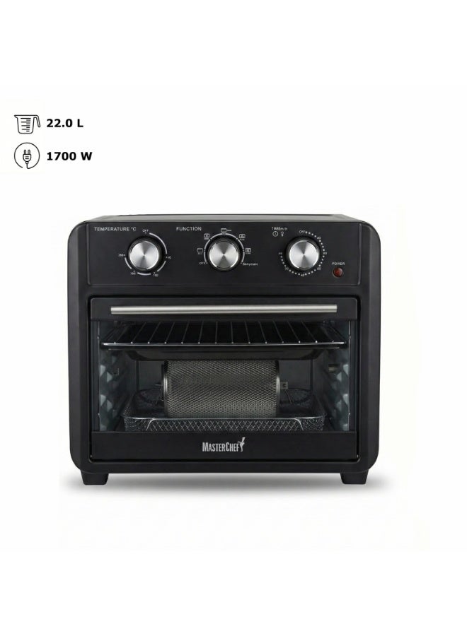 Compare Air Fryer oven 7in1 MultiFunctional with 7 Accessories 3Step Manual Controller, spacious 22 liters capacity. at KSA Price