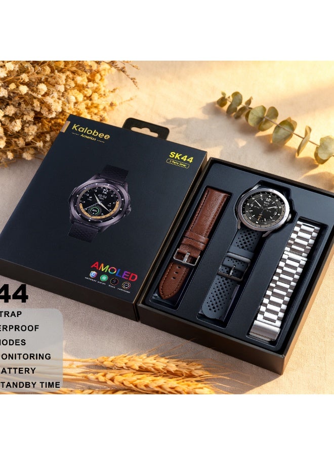 Compare SK44 Emotion Fatigue Detection Smart Watch 2024 AMOLED Display ECG Health Monitor Uric Acid Lipid Tracking Fitness Tracker Heart Rate Sleep Monitor Long Battery Life Smartwatch at KSA Price