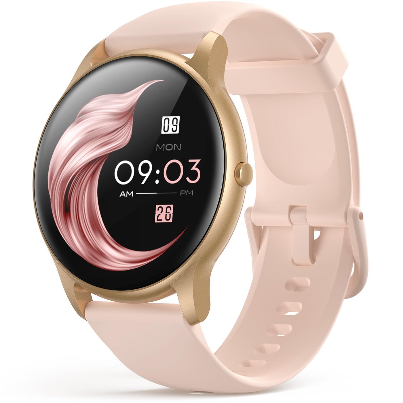 Compare AGPTEK Smart Watch for Women, 5ATM Waterproof Smartwatch for Android and iOS Phones, Fitness Tracker Watch with 100+ Sports Modes, Heart Rate Monitor Pedometer Sleep Monitor, Pink at KSA Price