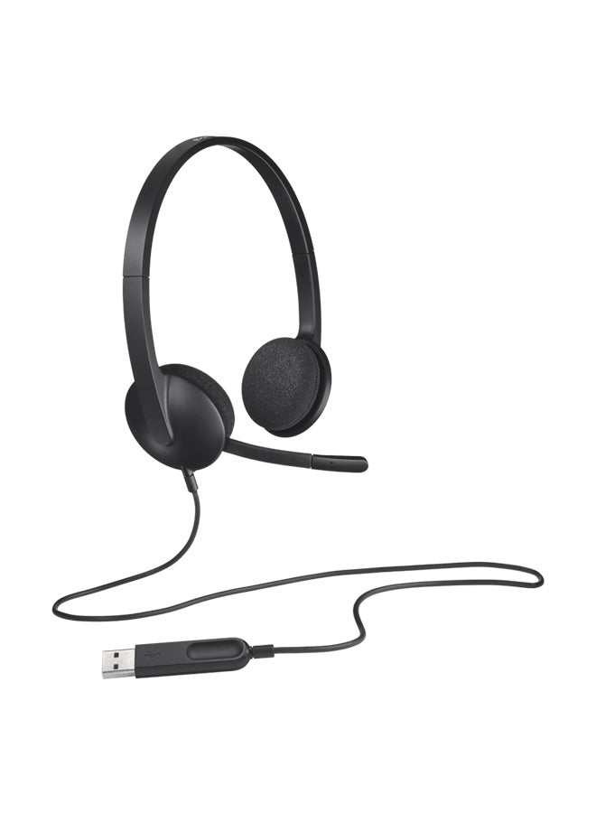 Compare H340 USB Headset, Plug And Play, Noise Cancelling Microphone, USB Type A, Adjustable Headband  Black at KSA Price