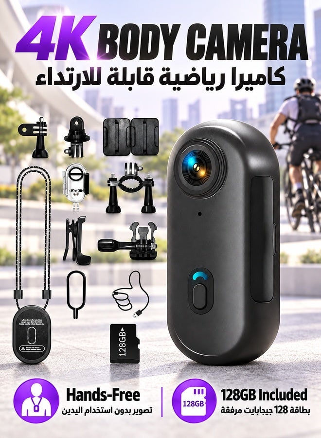 4K Ultra HD Body Camera Wearable Action Body Camwith…