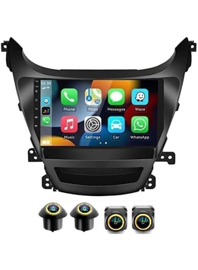 Compare Android Car Stereo for Hyundai Elantra 2014 2015 4GB RAM 64GB ROM Support Carplay, MLink WiFi BT, Radio GPS, 9 Inch IPS.QLED, Screen with 360D Camera Included at KSA Price