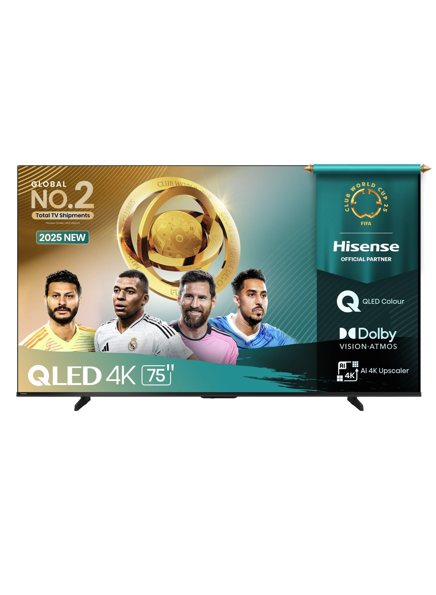 75 inch 4K Smart QLED TV 60 Hz Black…