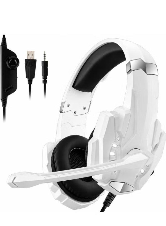 Compare G9000 Pro PC Gaming Headset – Stereo OverEar Headphones with NoiseCancelling Mic, 3.5mm AUX, RGB LED Lights, Comfortable Gaming Headphones for PS5, PS4, PC, Mac & Nintendo Switch at KSA Price