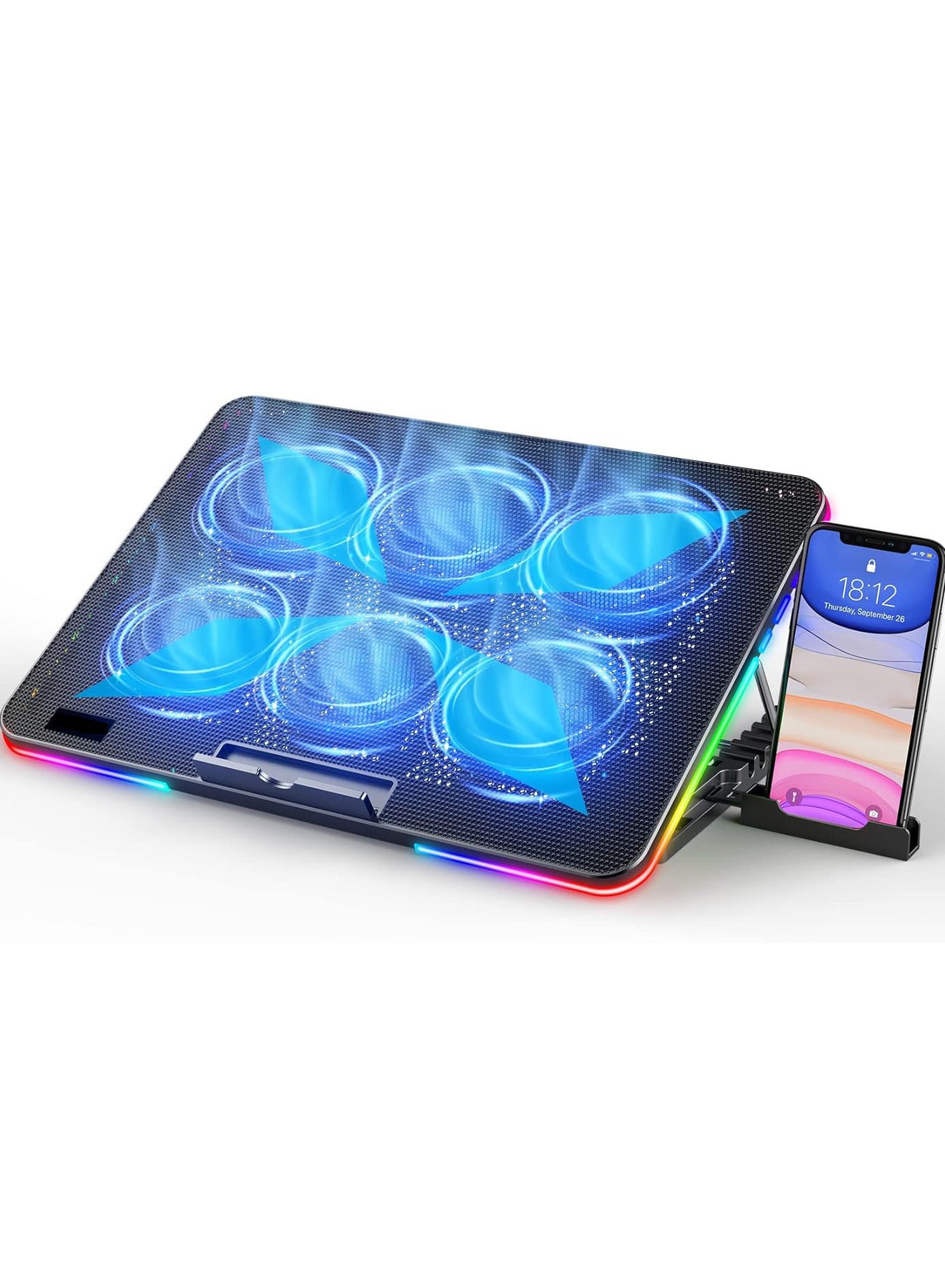 Laptop Cooling Pad, Laptop Cooler with 6 Quiet…