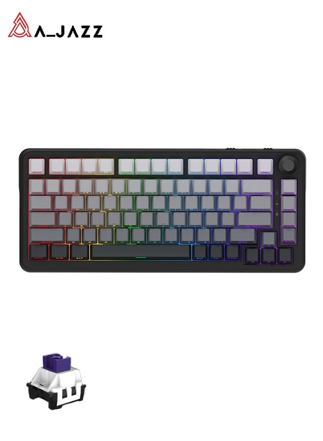 Compare AK820 MAX PLUS Wireless Mechanical 16.8 MillionColor RGB Gaming Keyboard, featuring macro software, 75% layout 80 keys, spacer structure, PBT doubleshot keycaps, backlighting, 8,000mAh battery, and fullkey hotswappable switches at KSA Price