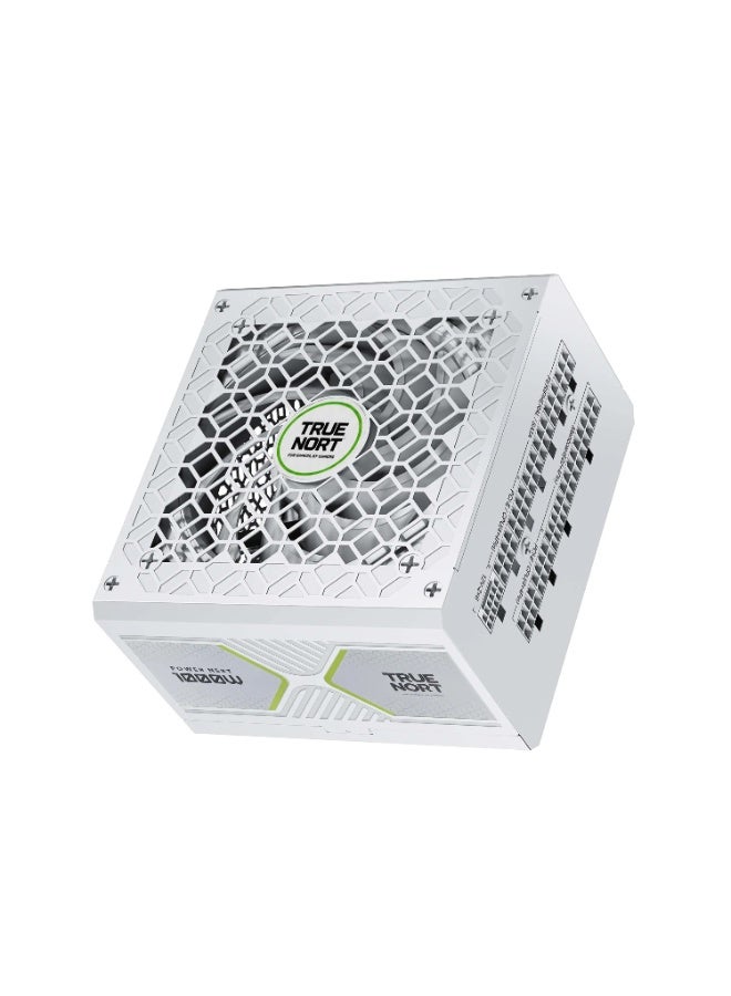 Compare TrueNort 1000W 80 Plus Gold Certified Full Modular Power Supply ATX 3.1, PCIe 5.1 12V Japanese Capacitiors Reliable, Efficient, and Silent Performance Gaming Power Supply White at KSA Price