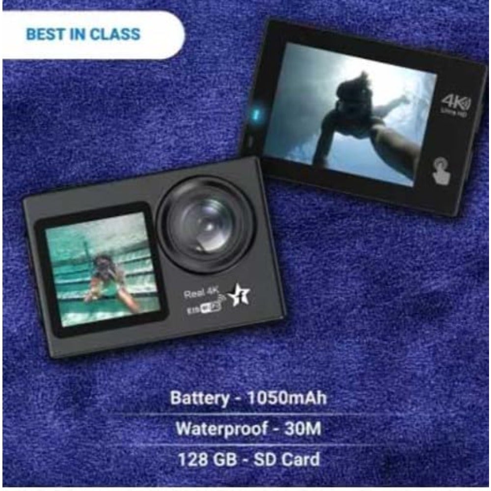 Compare Smart Buy D68VA Dual Screens Real 4K 16MP Wifi HDR Video Sports and Action Camera  Black Renewed at KSA Price