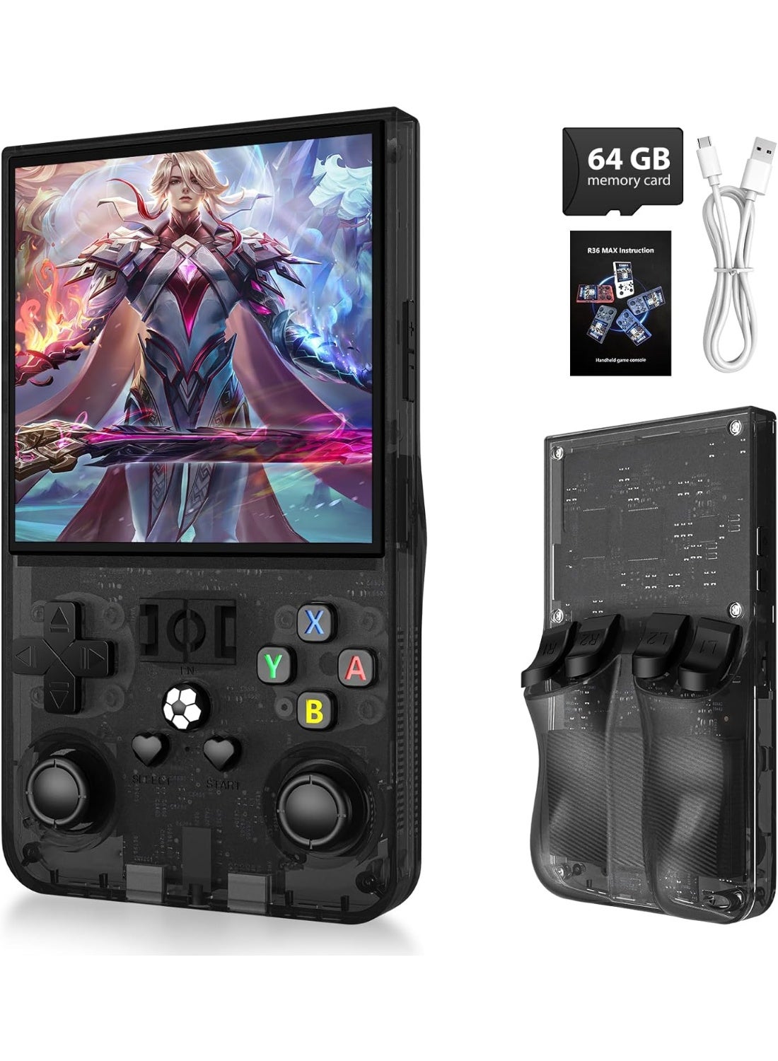 R36MAX Retro Handheld Game Console 4.0 Inch IPS…