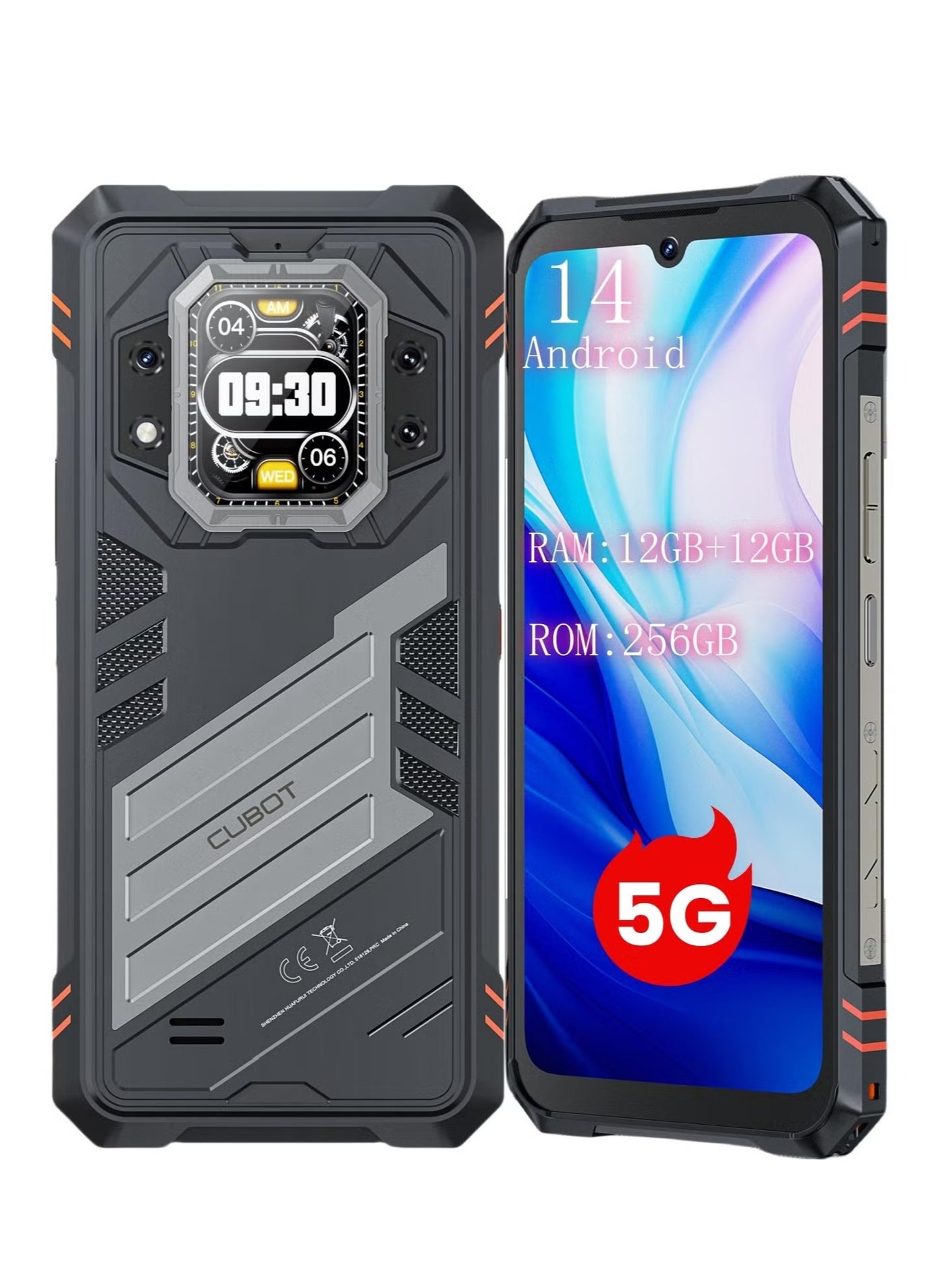 Compare Cubot KingKong Star 2 5G Rugged Smartphone Slim and Strong ,6.72 Inch and 1.85 inch back Screen , 2.4K FHD+ Screen, Android14, Dual SIM, 12GB+12GB Extended RAM+256GB ROM, 5100mAh Battery 100MP Rear+32MP Front Camera,7.2mm UltraSlim Bo at KSA Price