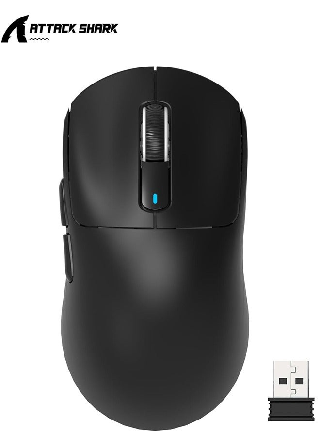 Compare X3 Lightweight Wireless Gaming Mouse with TriMode 2.4GUSBC WiredBluetooth,Up to 26K DPI, PAW3395 Optical Sensor,Kailh GM8.0 Switch,5 programmable Buttons for PCWinMacBlack at KSA Price