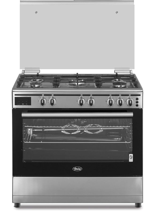 Compare Terim, 106L Capacity, 90X60 cm Gas Cooker, Stainless Steel, TERGC96ST TERGC96ST Silver at KSA Price