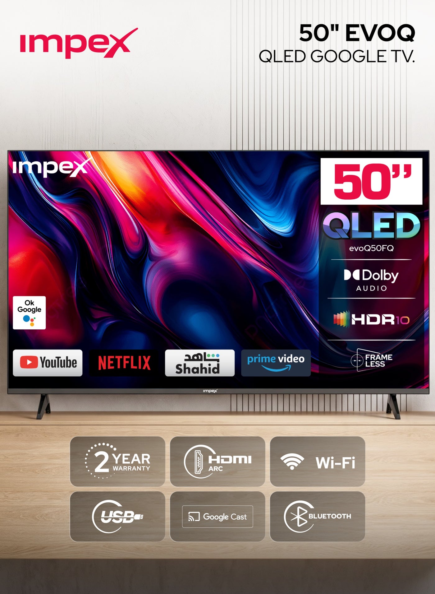 50 Inch Full HD Smart Google TV, 1920x1080…