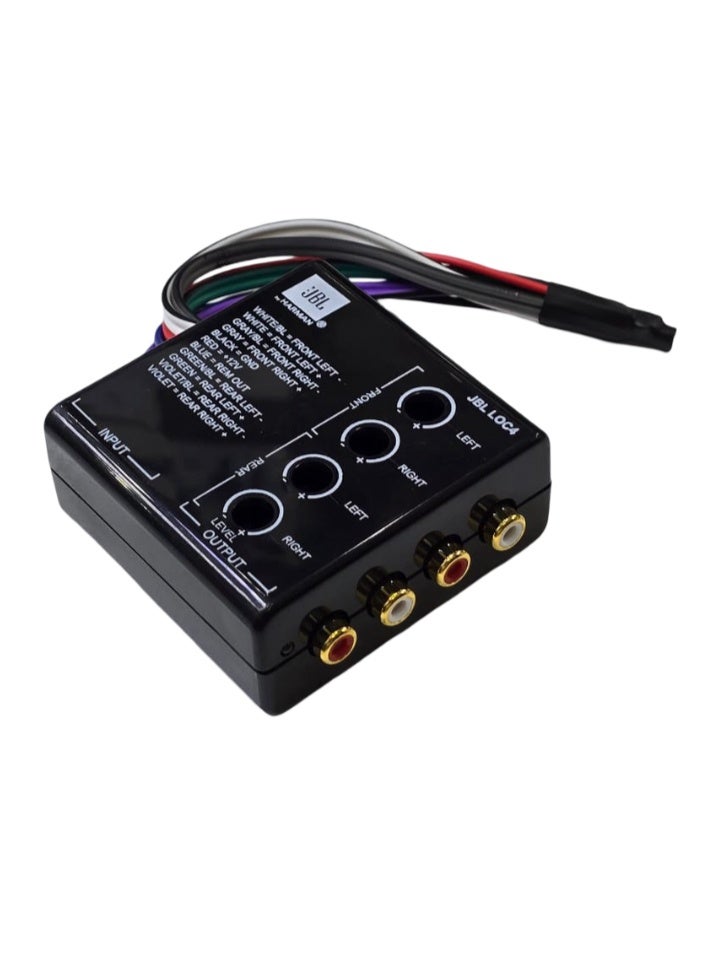 Compare JBL LOC4 HighLow Converter 4Channel – Speaker to RCA Line Level Adapter | Remote TurnOn Signal | Adjustable Output | NoiseFree Ground Isolation at KSA Price