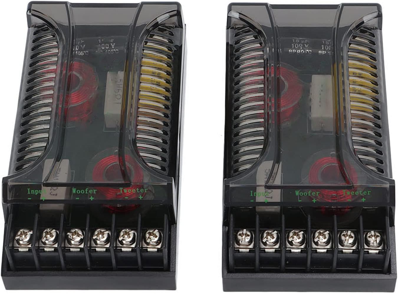 Compare Car Audio Passive Crossover, 2Pcs 2 Way Car Audio Crossover Overcurrent Protection Universal Heat Dissipation Speaker Frequency Divider  speaker crossover 2 way at KSA Price