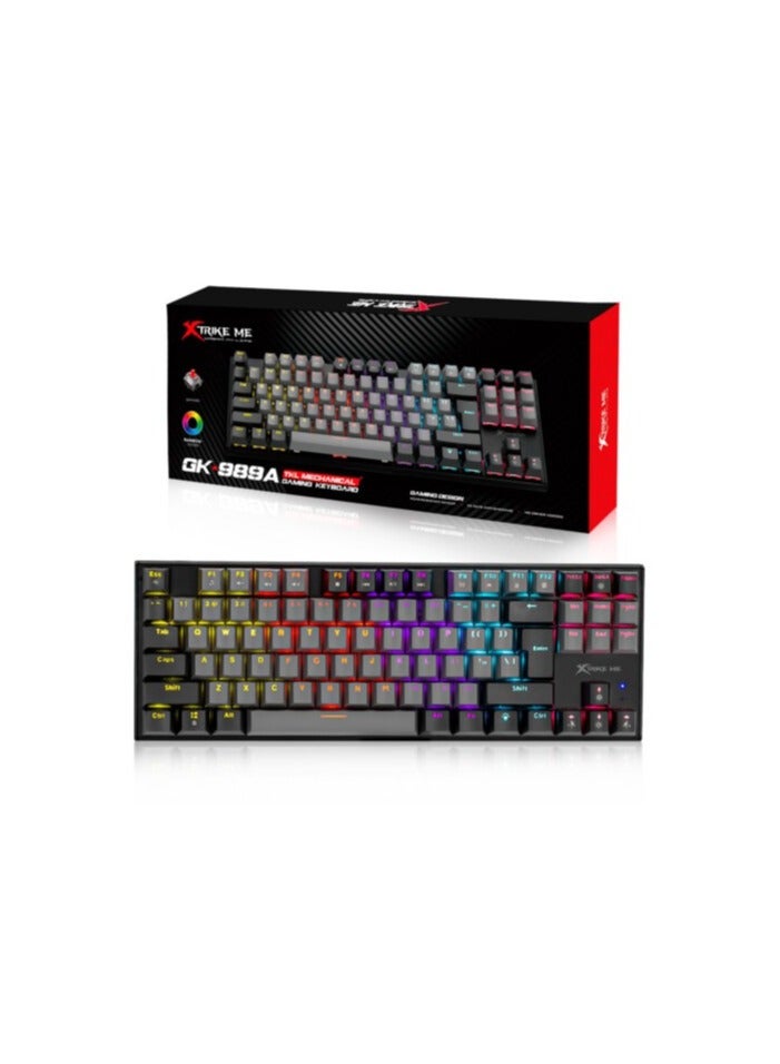 Compare XTGK989 A WIRED KEYBOARD TKL MECHANICAL GAMING KEYBOARD  Black at KSA Price