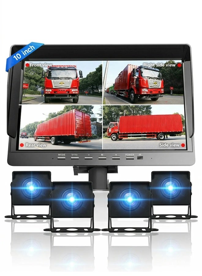 Professional 10.1 inch 4-Channel Backup Camera System…