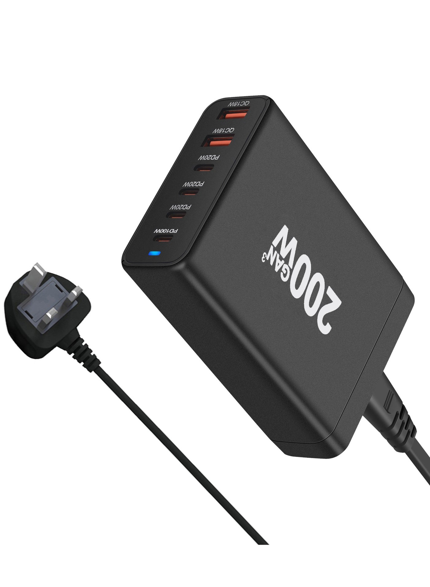 Compare USB C Fast Charger Block 200W: 6 Port USB Charging Station Hub Brick  Dual PPS PD 100W Laptop Wall Charger Power Adapter for MacBook Pro DELL HP Surface iPad iPhone Samsung at KSA Price