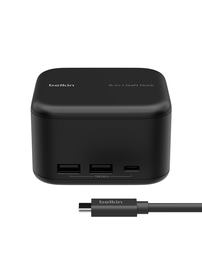 Compare Connect USBC 6in1 Core GaN Dock 130W Black at KSA Price
